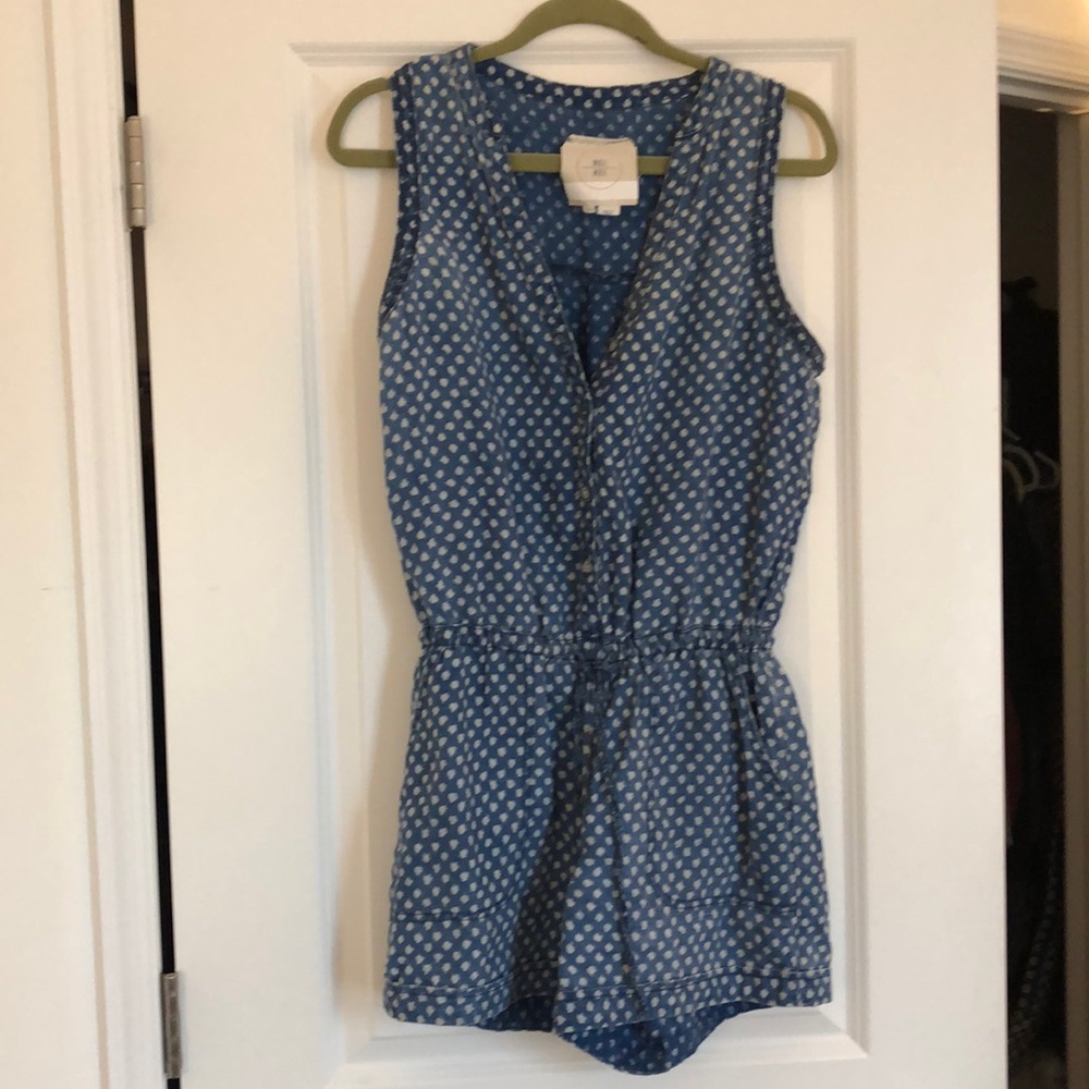 Anthropologie chambray romper